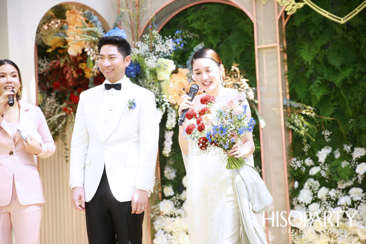 งานเลี้ยงฉลองพิธีมงคลสมรสระหว่าง กรกนก ยงสกุล และ คณิศร เปรมประเสริฐ