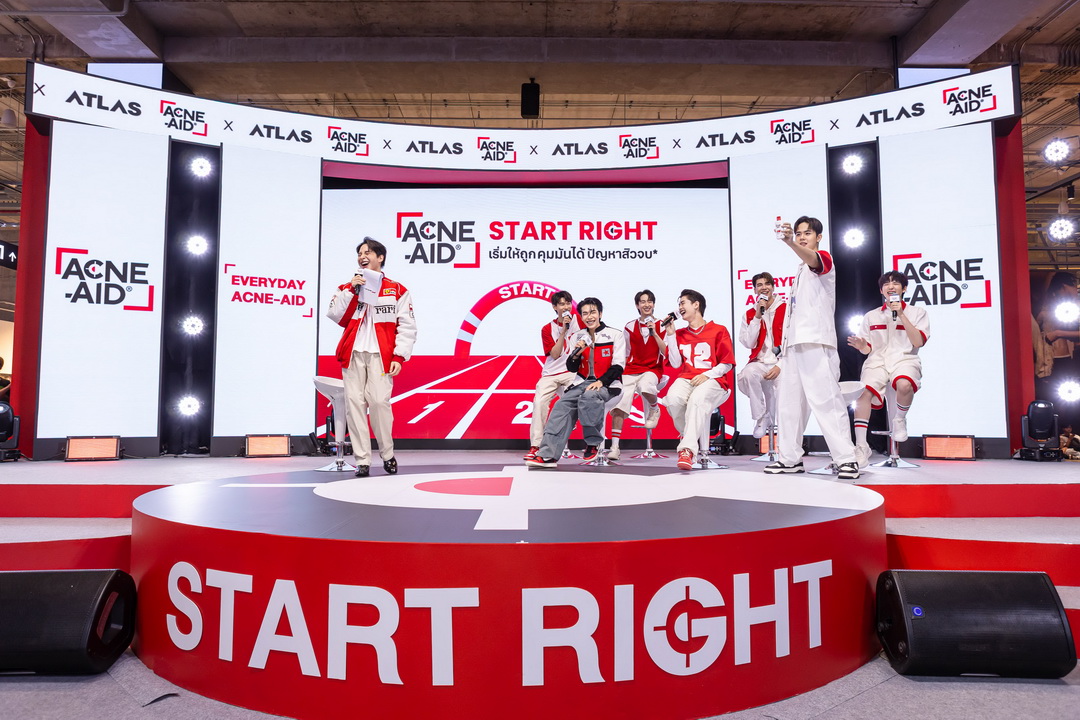 Acne-Aid เปิดตัวพรีเซนเตอร์ใหม่ล่าสุด ‘ATLAS’ บอยแบนด์สุดฮอต ในงาน ‘Acne-Aid Start Right เริ่มให้ถูก คุมมันได้ ปัญหาสิวจบ’