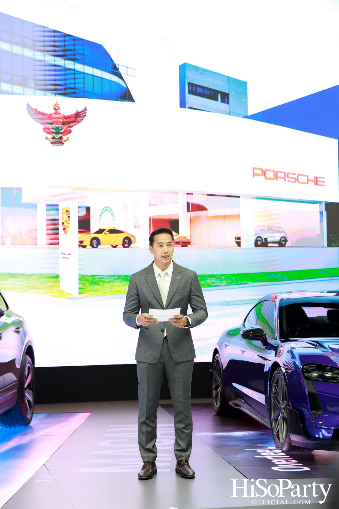 การเปิดตัวอย่างเป็นทางการของ 911 Carrera และ Taycan Turbo GT ณ บูธรถยนต์ปอร์เช่ ในงาน Motor Expo 2024