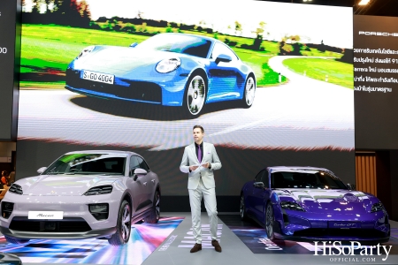 การเปิดตัวอย่างเป็นทางการของ 911 Carrera และ Taycan Turbo GT ณ บูธรถยนต์ปอร์เช่ ในงาน Motor Expo 2024