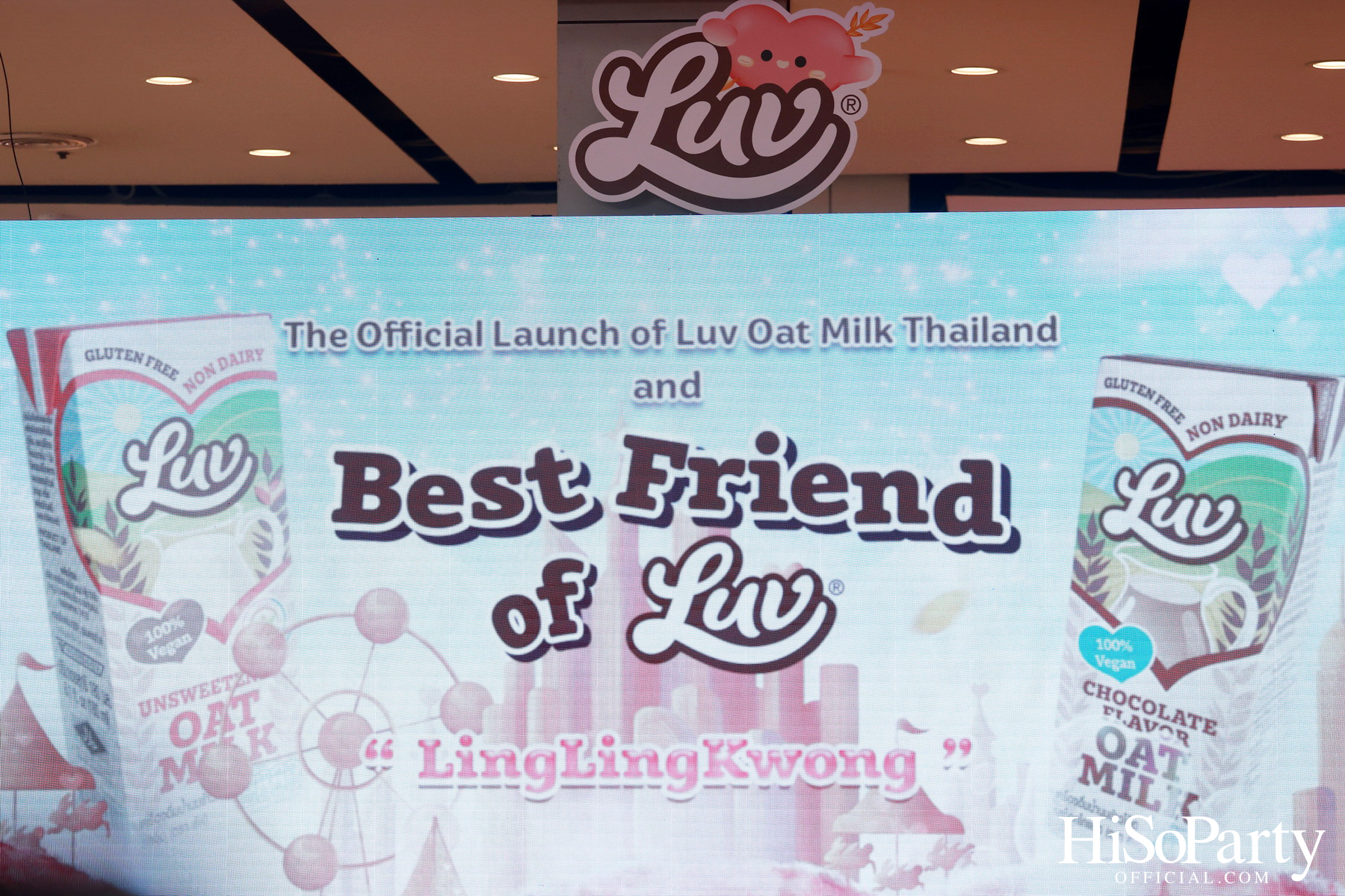 The Official Launch of LUV Oat Milk Thailand and Best Friend of LUV ‘LingLing Kwong’