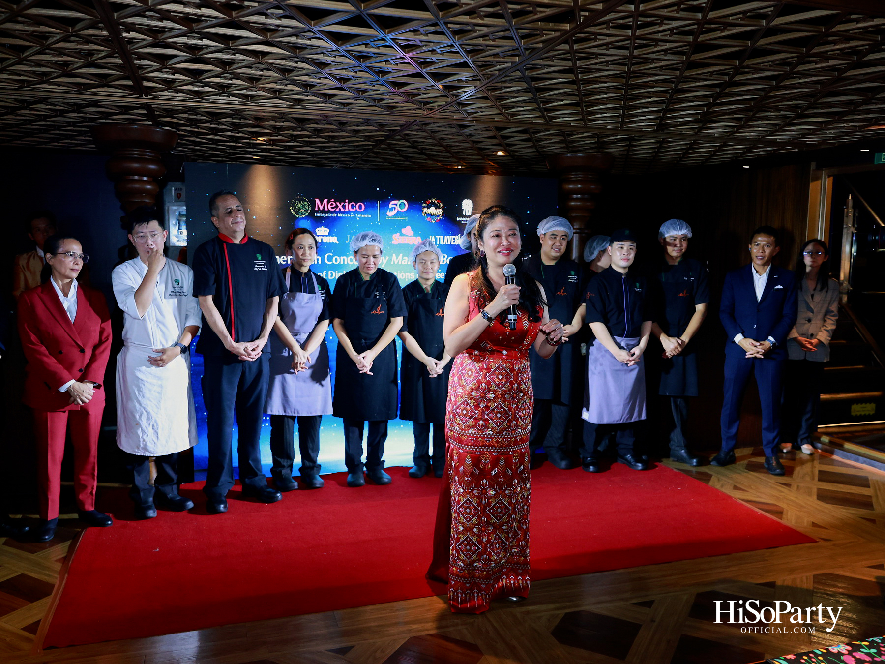กาล่าดินเนอร์คอนเสิร์ตโดย Mariachi Bonitas de Dinorah บนเรือแซฟฟรอน เฉลิมฉลอง 50 ปี ความสัมพันธ์ทางการทูตไทย–เม็กซิโก