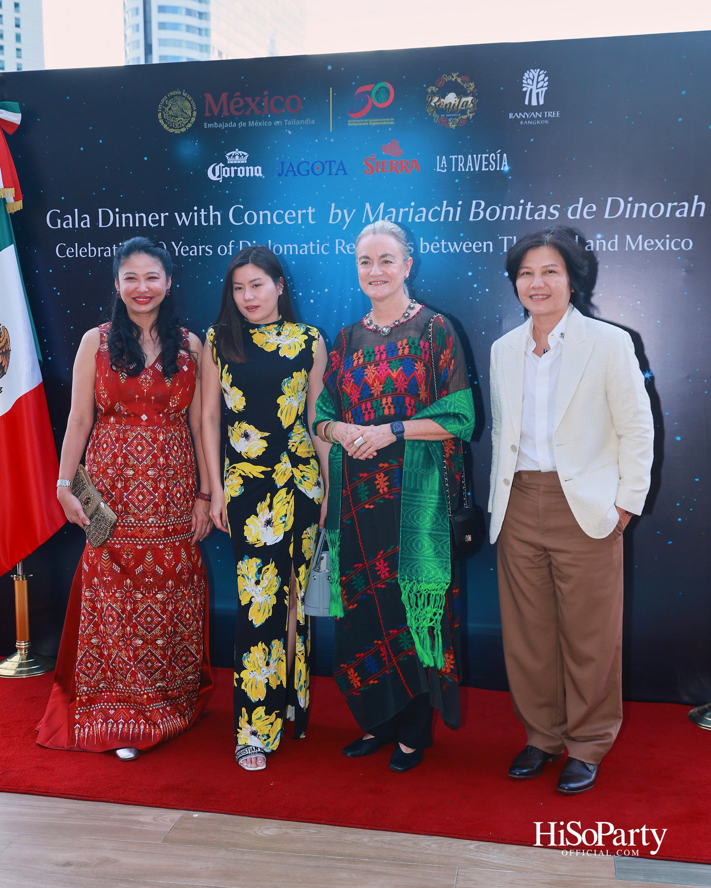 กาล่าดินเนอร์คอนเสิร์ตโดย Mariachi Bonitas de Dinorah บนเรือแซฟฟรอน เฉลิมฉลอง 50 ปี ความสัมพันธ์ทางการทูตไทย–เม็กซิโก