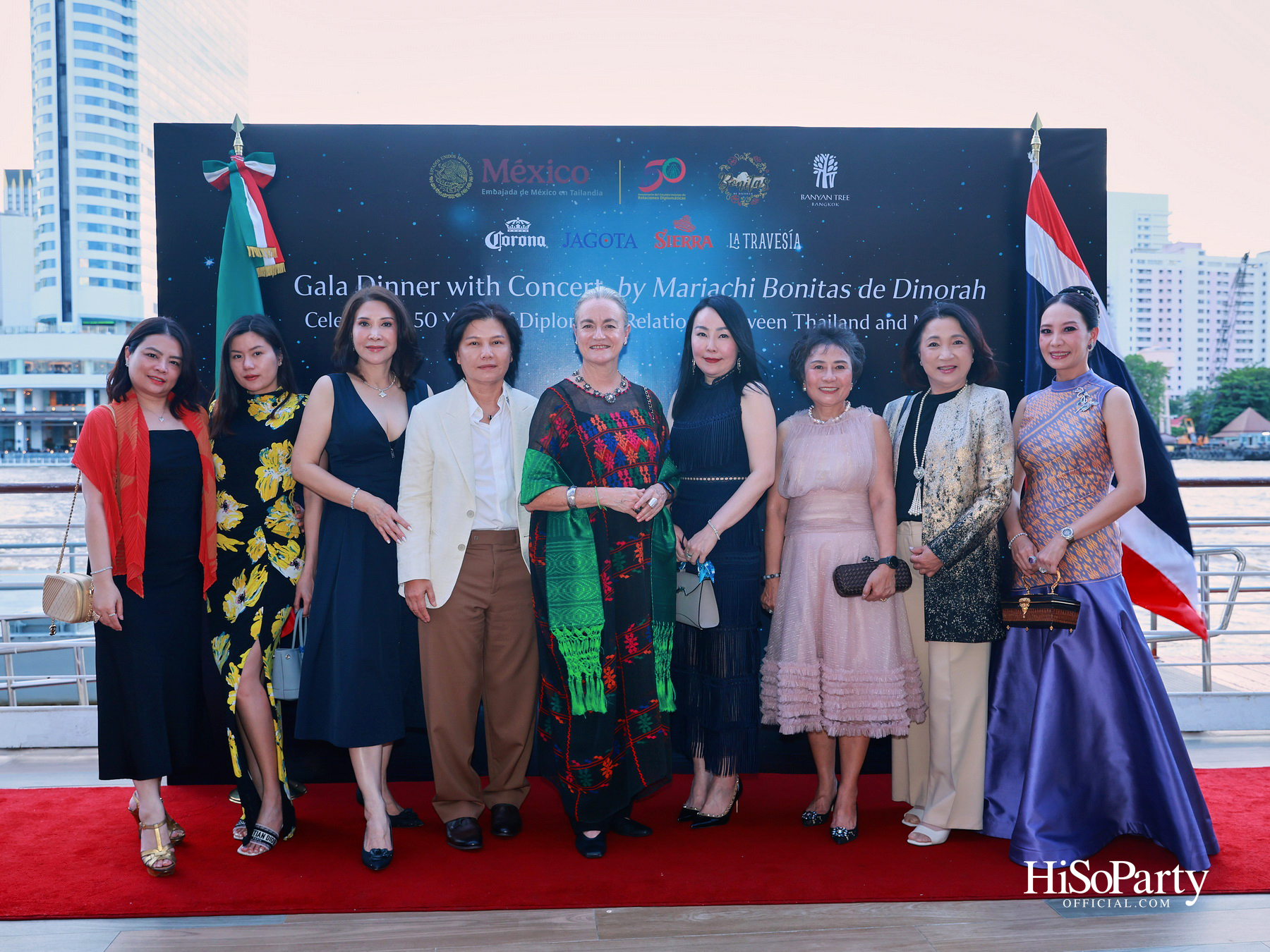 กาล่าดินเนอร์คอนเสิร์ตโดย Mariachi Bonitas de Dinorah บนเรือแซฟฟรอน เฉลิมฉลอง 50 ปี ความสัมพันธ์ทางการทูตไทย–เม็กซิโก
