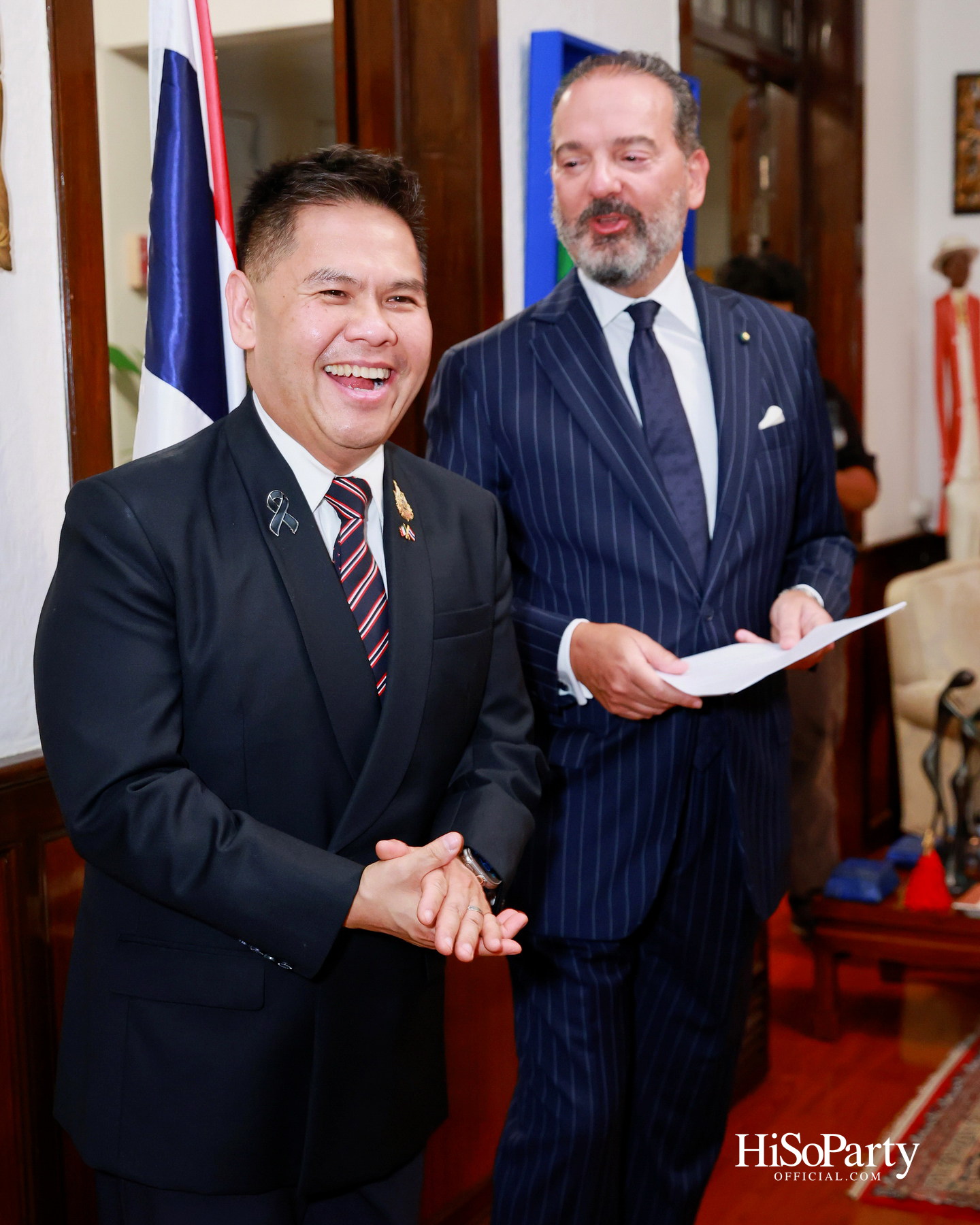 เอกอัครราชทูตอิตาลีเป็นเจ้าภาพมอบเครื่องราชอิสริยาภรณ์ Officer of the Order of Merit of the Italian Republic แด่ คุณวราวุธ ศิลปอาชา