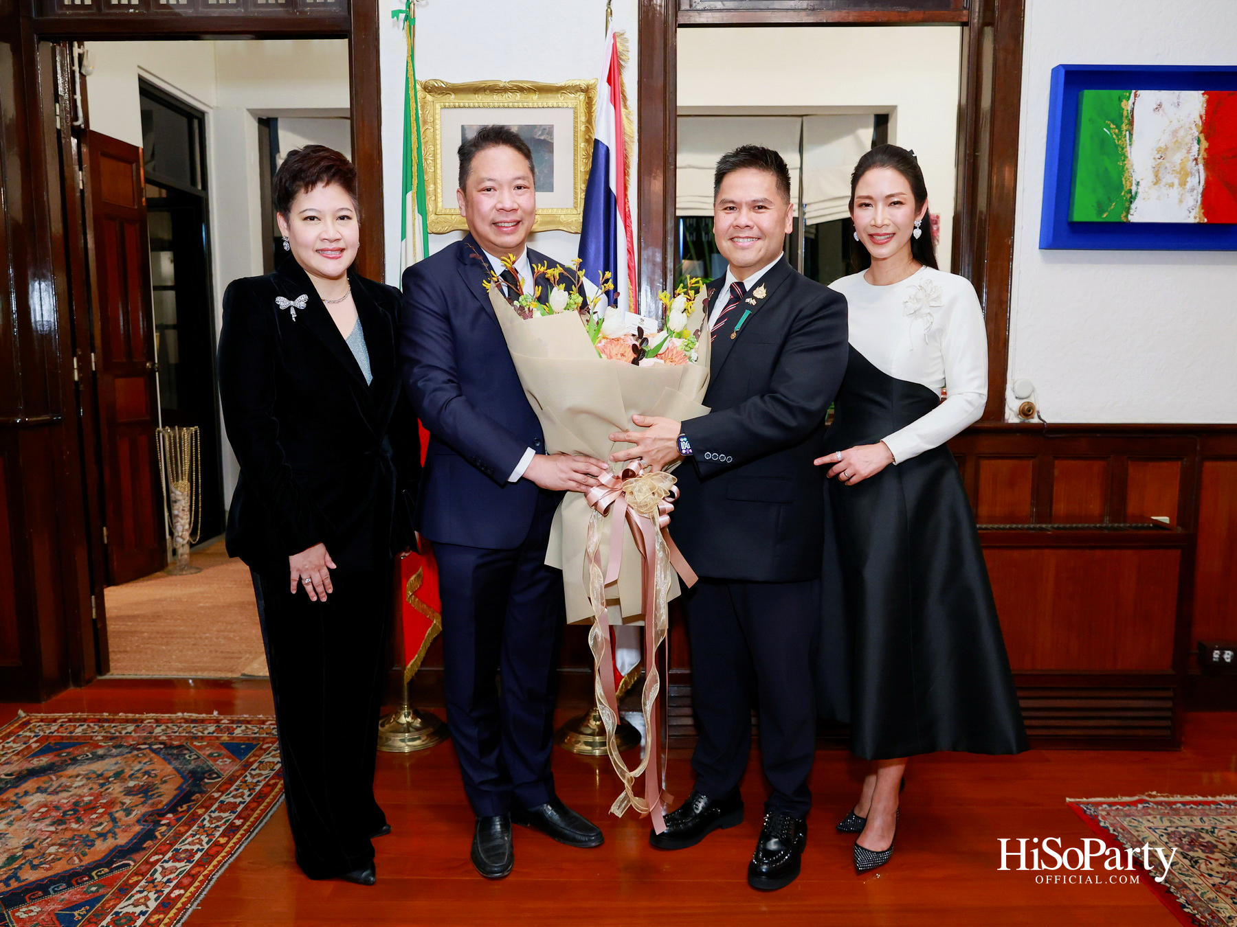 เอกอัครราชทูตอิตาลีเป็นเจ้าภาพมอบเครื่องราชอิสริยาภรณ์ Officer of the Order of Merit of the Italian Republic แด่ คุณวราวุธ ศิลปอาชา